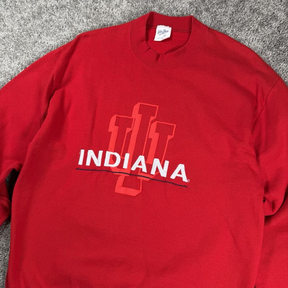 VTG Velva Sheen Indiana University Small Red Crewneck Sweatshirt Made in USA
